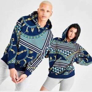 Lacoste XL Unisex LIVE Scarf-Print‎ Sweatshirt Chain links golf print